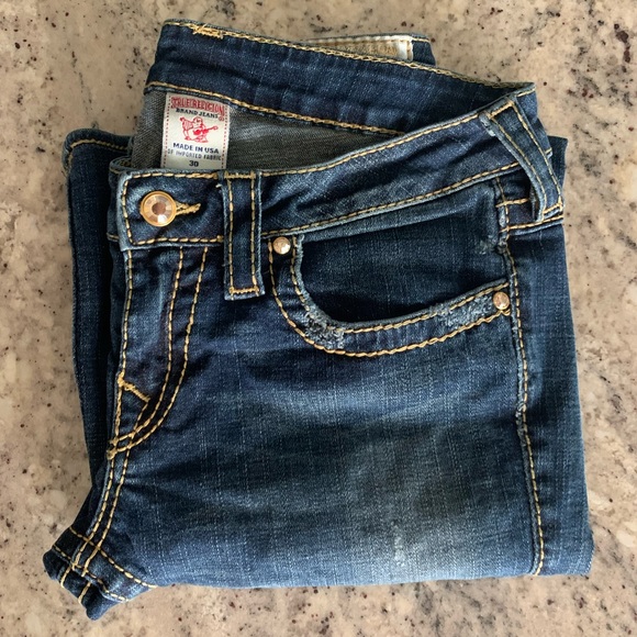 True Religion Crystal Button Jeans